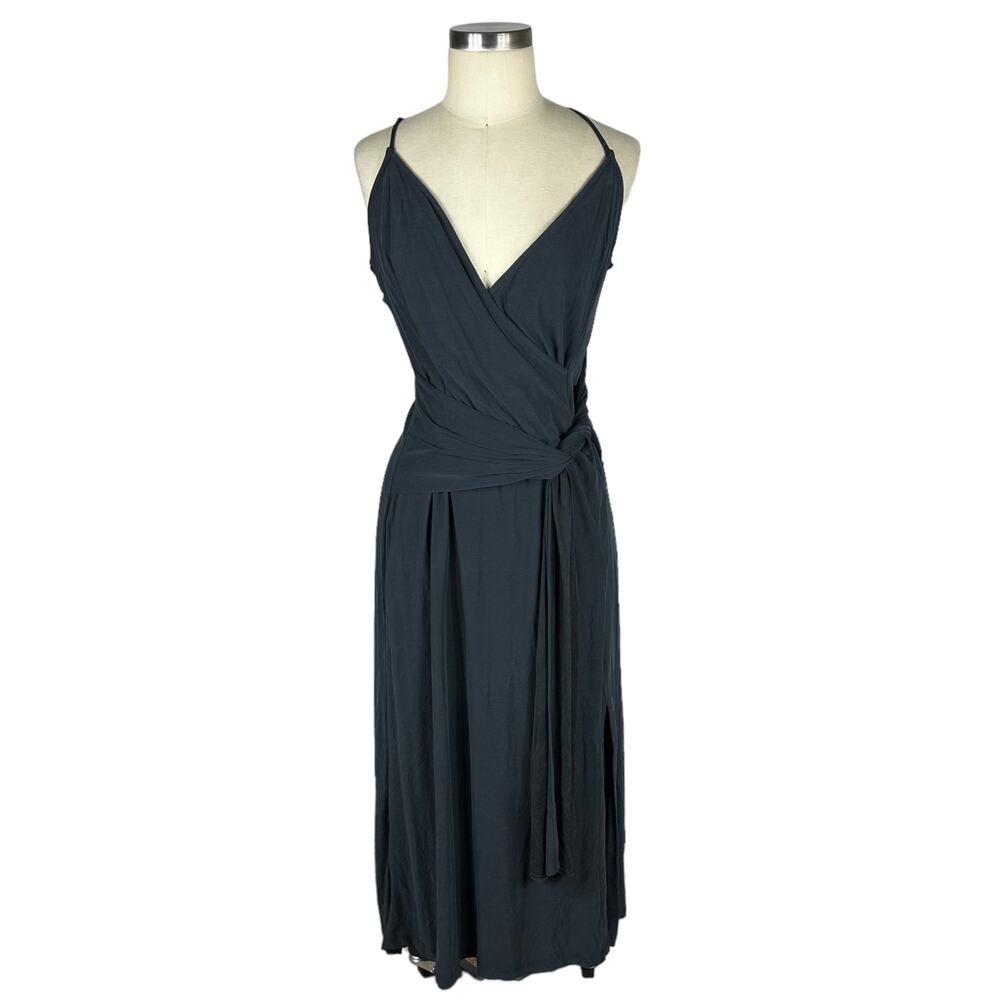 LUSH Twist Modal Maxi‎ Dress Women's Large Black L NWT Classic